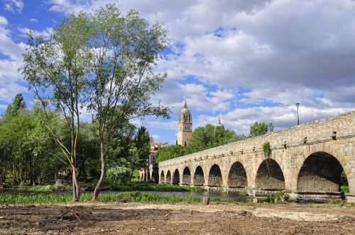 Salamanca, Tiltas, Dangus, Upė, Kraštovaizdis, Debesys, Vanduo, Romėnų, Miestas