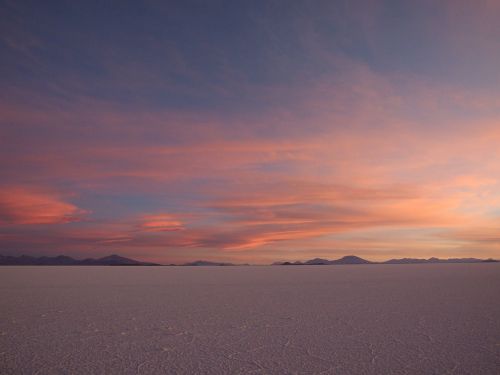 Salar, Uyuni, Saulėlydis, Bolivija