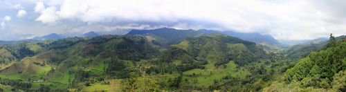 Salento, Panorama, Kolumbija, Gamta, Kalnai, Pietų Amerika, Vaizdas, Kraštovaizdis