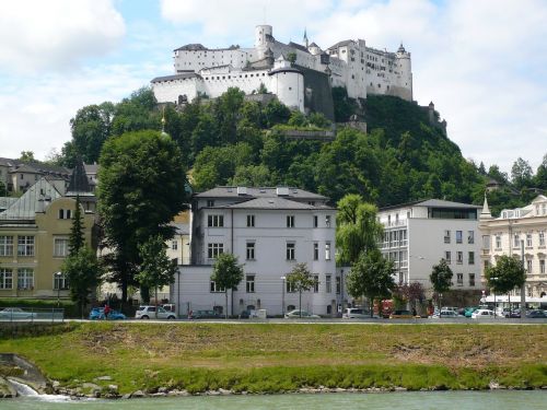 Salzburg, Austria, Vasara, Tvirtovė, Architektūra, Orientyras, Salzburger, Salzach