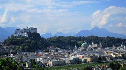 Salzburg, Miestas, Pilis, Miestas, Senas, Austria, Europa, Tvirtovė, Istorinis