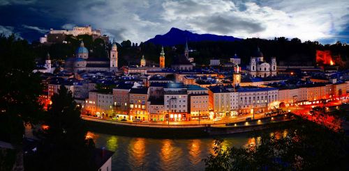 Salzburg, Naktinis Vaizdas, Kapuzinerberg