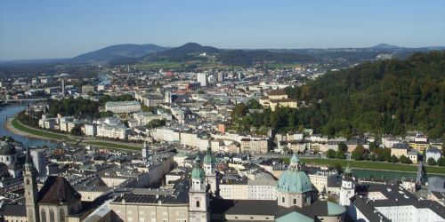 Salzburg, Miestas, Stogai, Namai, Austria
