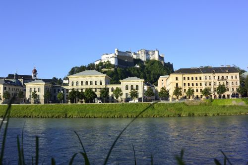 Salzburg, Austria, Hohensalzburgo Tvirtovė, Senamiestis, Salzach, Centro, Miestas, Tvirtovė