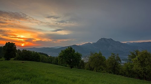 Salzkammergut,  Panorama,  Pobūdį,  Kalnų,  Dangus