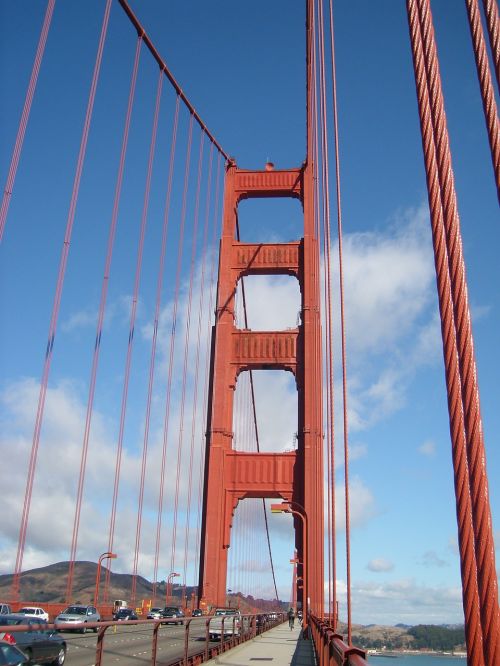 San, Francisco, Kabantis Tiltas, Auksinių Vartų Tiltas, Lankytinos Vietos, Kalifornija, Plieniniai Kabeliai