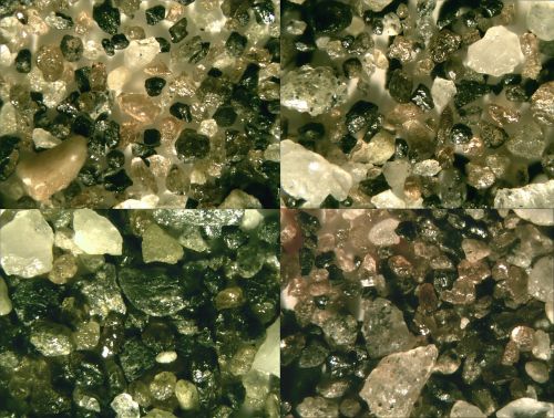 Smėlis, Papludimys, Garrucha, Andalūzija, Ispanija, Mikroskopas