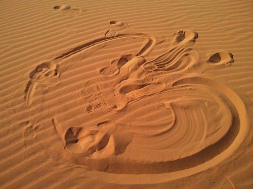 Smėlis, Dykuma, Wadi Rum, Vėjas