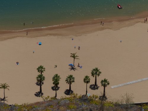 Smėlio Paplūdimys Papludimys, Palmės, Playa Las Teresitas, Tenerifė
