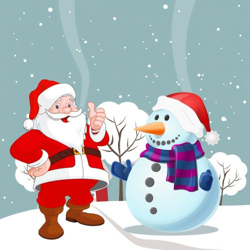 Santa, Iceman, Linksmų Kalėdų, Žiema, Sniegas, Šypsosi