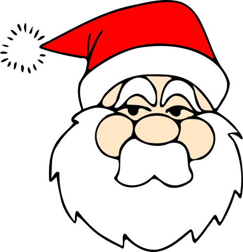 Santa, Kalėdų Senelis, Linksmas Senas Elfas, Šventasis Nikolas, Kalėdos, Barzda, Nemokama Vektorinė Grafika