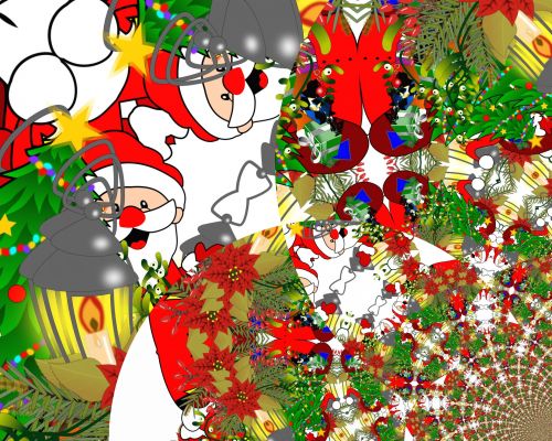 Santa,  Kalėdos,  Abstraktus,  Modelis,  Skaitmeninis & Nbsp,  Menas,  Menas,  Santa Dingo Lauke 2