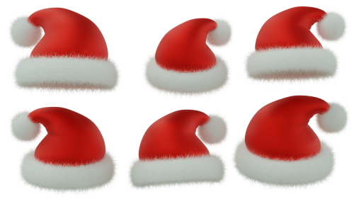 Santa Skrybėlė, Kalėdos, Raudona Kepurė, Izoliuotas, 3D, Blenderis