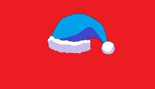 Santa Claus Skrybėlę, Mėlynas, Kalėdos, Dovanos, Kalėdų Senelis