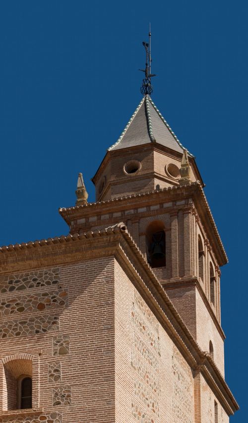 Santa Maria, Alhambra, Bažnyčia, Varpinė, Granada, Ispanija, Paminklas, Paveldas