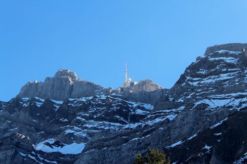 Säntis, Aukščiausiojo Lygio Susitikimas, Kalnai, Swiss Alps, Kalnų Stotis, Ląstelių Bokštai, Žiemos Sprogimas, Kalnų Panorama