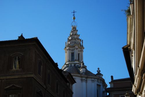 Santivo Alla Sapienza, Francesco Borromini, Bažnyčia, Barokas, Architektūra, Kultūra, Roma, Spire