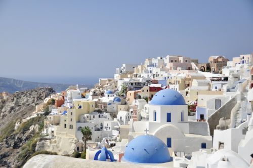 Santorini, Vaizdas, Graikų Sala, Graikija, Mėlynas