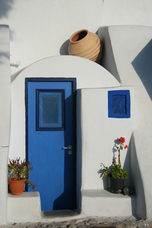 Santorini, Graikų Sala, Ciklai, Kaldera, Balti Namai, Graikija, Oia