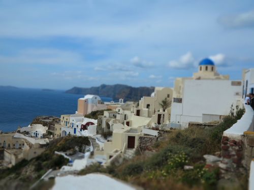 Santorini, Graikija, Balti Namai