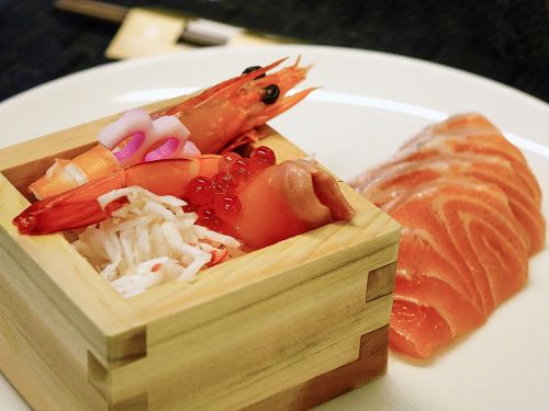 Sashimi, Lašišos Žuvis, Ikura, Maistas, Jūros Gėrybės, Japanese, Žaliavinis, Šviežias, Gurmaniškas Tradicinis, Restoranas, Japonija