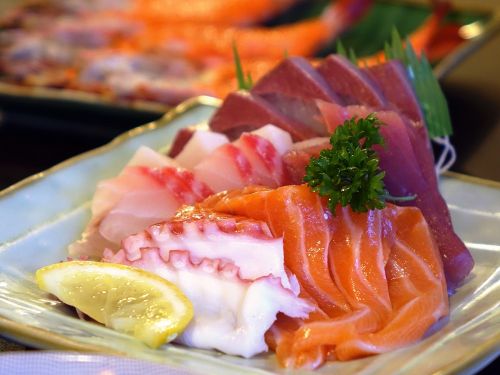 Sashimi, Lašišos Žuvis, Maistas, Jūros Gėrybės, Japanese, Aštuonkojai, Žaliavinis, Šviežias, Gurmaniškas Tradicinis, Tunų, Restoranas, Japonija