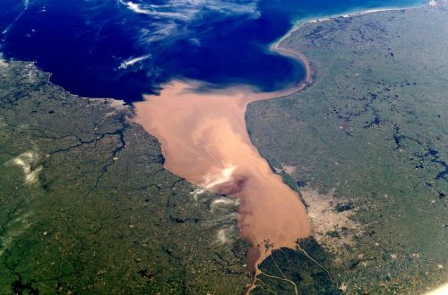 Palydovinė Nuotrauka, Oro Vaizdas, Palydovinis Vaizdas, Buenos Airės Geras Ayres, Argentina Sidabro Upė, Landmass