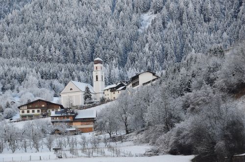 Sautens, Žiema, Oetztalas, Sniegas, Žiemą, Tyrol, Austria
