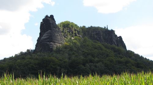 Saksonijos Šveicarija, Liilio Akmuo, Smiltainio Kalnas, Panoraminis Vaizdas Į Lilienstein, Kraštovaizdis, Gamta