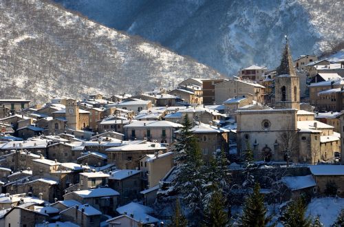 Scanno, Sniegas, Žiema, Italy