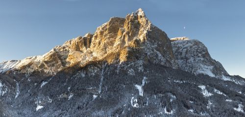 Schlern, Santnerio Smailė, Kalnas, Rokas, Kraštovaizdis, Panorama, Sniegas, Perspektyva, Dolomitai