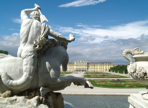Schloß Schönbrunn, Vienna, Austria, Pastatas, Orientyras, Skulptūra, Rūmai