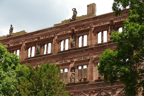 Schloss Heidelberg,  Vokietija,  Sugadinti,  Smiltainis,  Vaizdo,  Statula,  Architektūra,  Senas