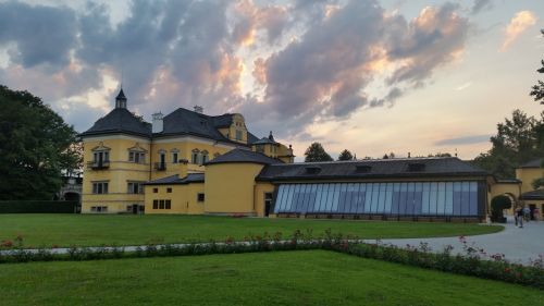 Schloss Hellbrunn, Salzburg, Dusk, Šventė, Austria, Pilis, Architektūra