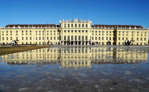 Schönbrunn Rūmai, Veidrodis, Ištirpinti Vandenį, Žiemos Pabaiga