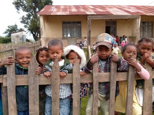 Vaikai, Mokykla, Motina, Malagasy, Madagaskaras, Afrika, Skurdas