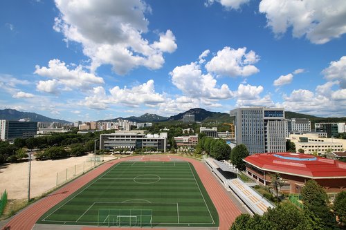 Mokykla,  Seulas,  Universitetas,  Seulas Ir Daugiau,  Debesis,  Žaidimų Aikštelė,  Miesteliu,  Pirmame Plane,  Gongas Neung Dong