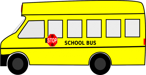 Mokyklinis Autobusas, Autobusas, Studentai, Mokiniai, Gabenimas, Švietimas, Nemokama Vektorinė Grafika