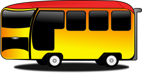 Mokyklinis Autobusas, Treneris, Automobilis, Autobusas, Gabenimas, Kelionė, Kelionė, Animacinis Filmas, Komiksas, Nemokama Vektorinė Grafika