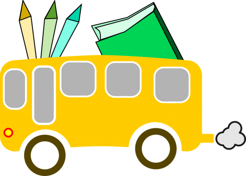 Mokyklinis Autobusas, Mokykla, Švietimas, Autobusas, Studentai, Mokiniai, Gabenimas, Atgal Į Mokyklą, Nemokama Vektorinė Grafika