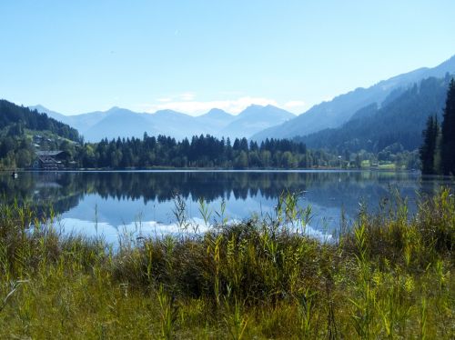 Schwartzee, Austria, Ežeras, Kalnas, Gamta, Kraštovaizdis, Slėnis, Vanduo, Alpės
