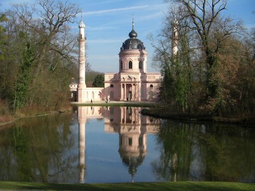 Schwetzingen, Schlossgarten, Parkas, Pilis, Pilies Parkas, Vanduo, Romantiškas, Mečetė