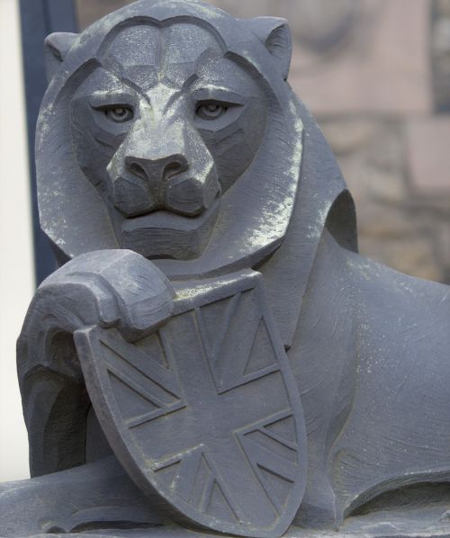 Škotija, Liūtas, Akmens Skulptūra, Edinburgo Pilis