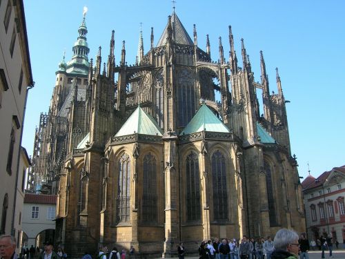 Sct Vitus Katedra, Architektūra, Pastatas, Katedra, Prague, Fantastinis, Turizmas, Kelionė, Atostogos, Senamiesčio Lankymasis, Bažnyčia, Žmonės