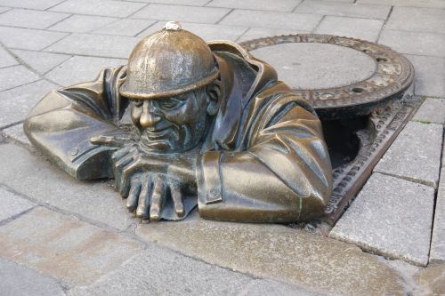Skulptūra, Bratislava, Kanalas, Bronza, Bronzos Skulptūra