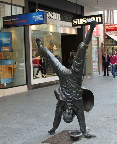 Skulptūra, Perth, Vakarų Australija, Žmogus, Handstand, Bronzos Skulptūra, Figūra