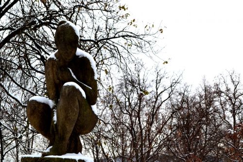 Skulptūra, Prague, Paminklas, Prague Žiemą, Moteris