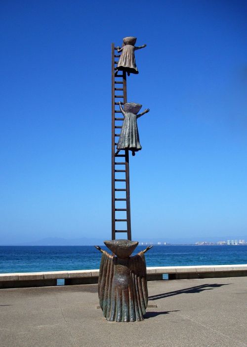Skulptūra, Meksika, Puerto Vallarta, Papludimys, Užsienietis