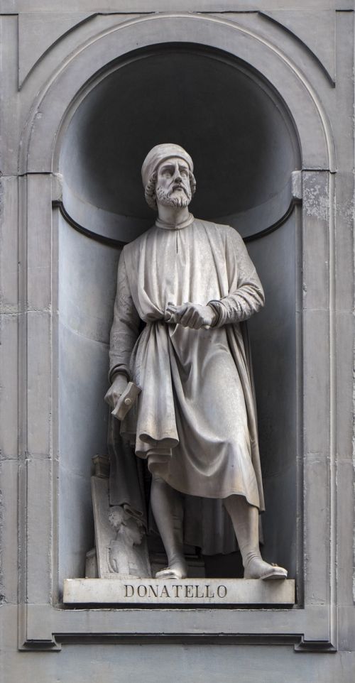 Skulptūra, Donatello, Piazzale Degli Uffizi, Nišą, Menas, Florencija, Italija