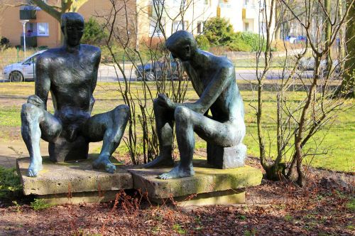Skulptūra, Statula, Vyrai, Sėdėti, Žmogus, Bronza